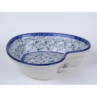 Bunzlau pudding / bak hart met ophangoog 20 cm. * 19-grijs *